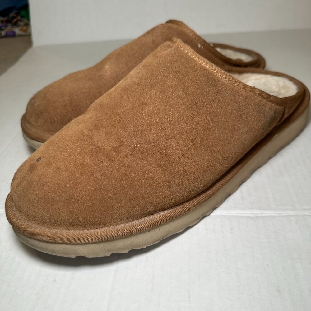 Ugg Tan Suede Slip-On Slippers - Picture 2 of 7